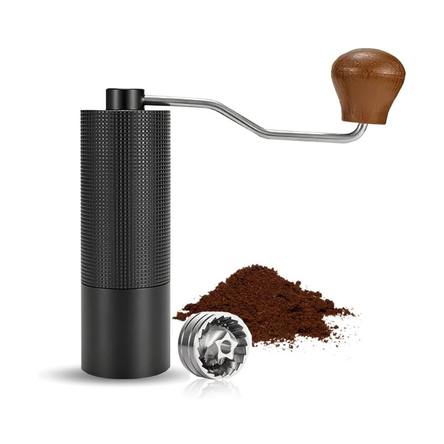 Adjustable Manual Hand Grinder - Stainless Steel Conical Burr (Grey)