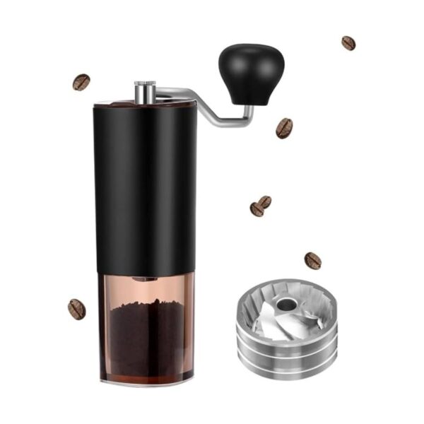 Manual Coffee Grinder with Ceramic Burr Core Compact & Portable Hand Grinder